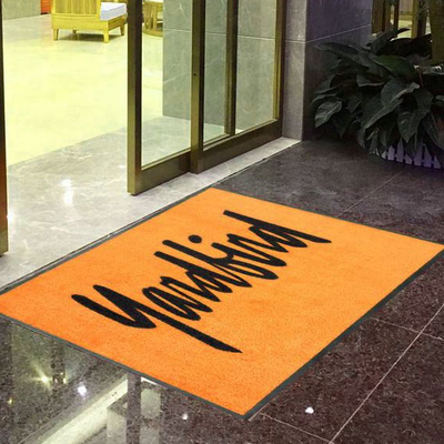 1.2mm Logo Printed Floor Mat Nylon de suportação de borracha 6,6 tapetes feitos sob encomenda do tapete da fibra