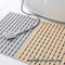 Tapete de chão de PVC antiderrapante com tiras cruzadas para banheiro 45 cm * 75 cm cinza bege